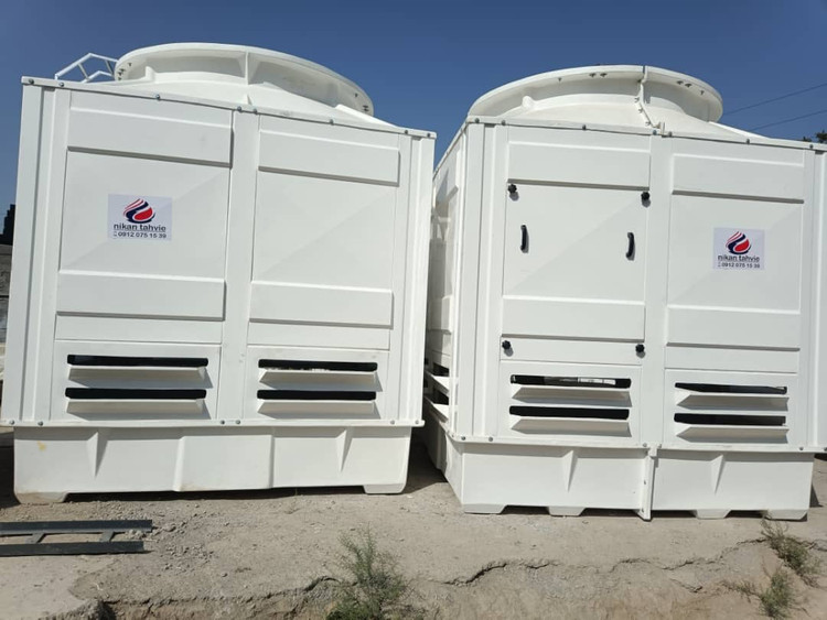 برج خنک کننده فایبرگلاس مکعبی250تن تبرید